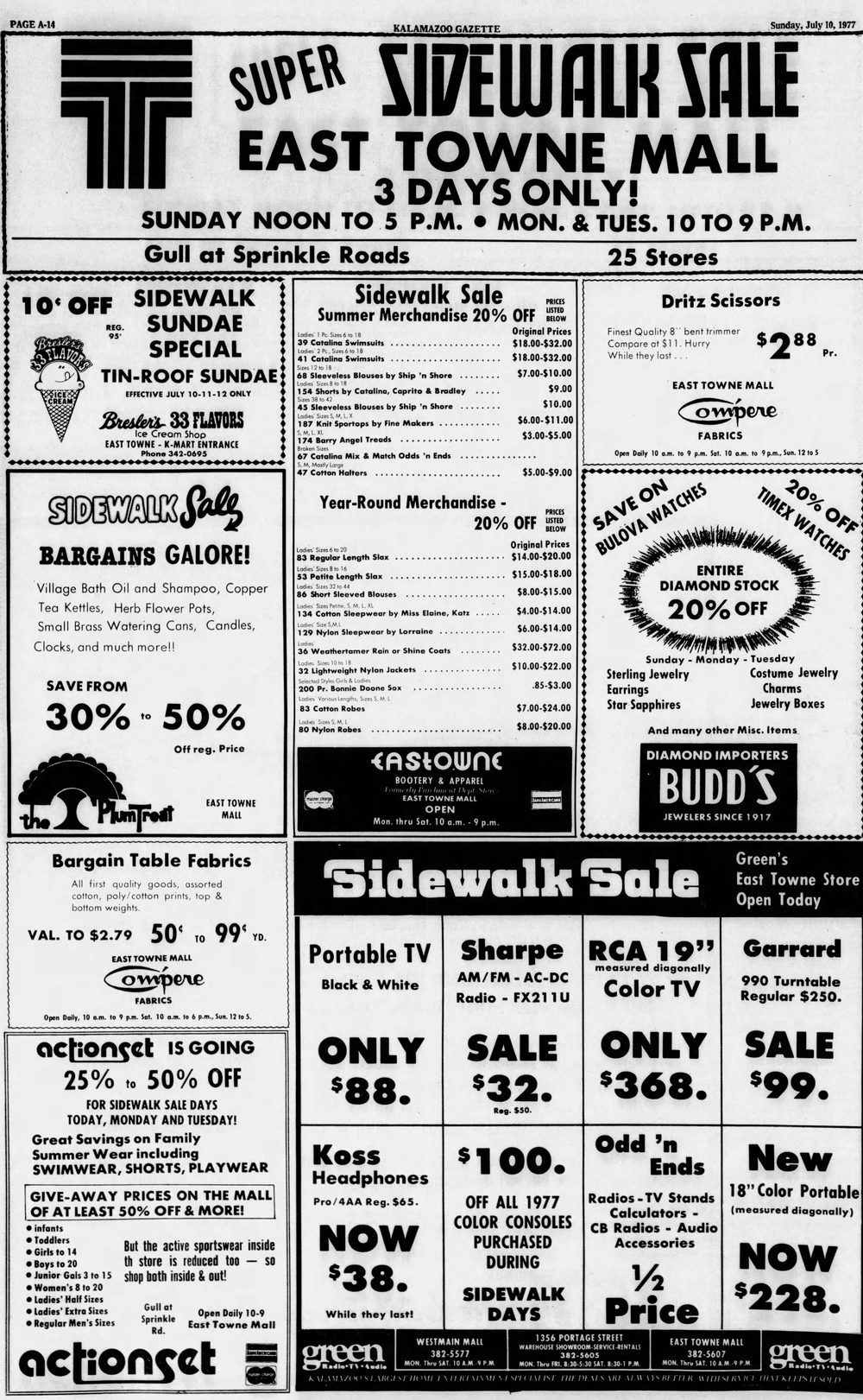East Towne Mall (Gull Crossing, East Town Mall) - Jul 10 1977 Article